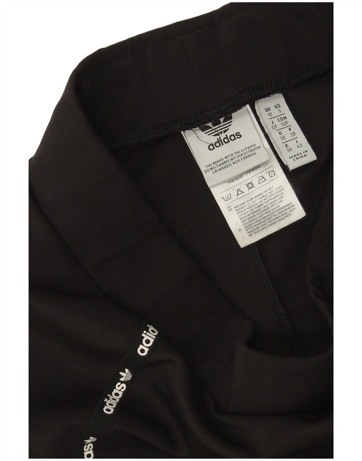 Pantaloncini sportivi grafici da donna Adidas UK 10 piccoli poliestere nero