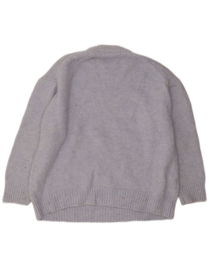 Maglione maglione girocollo oversize da donna Zara UK 18 XL poliestere blu