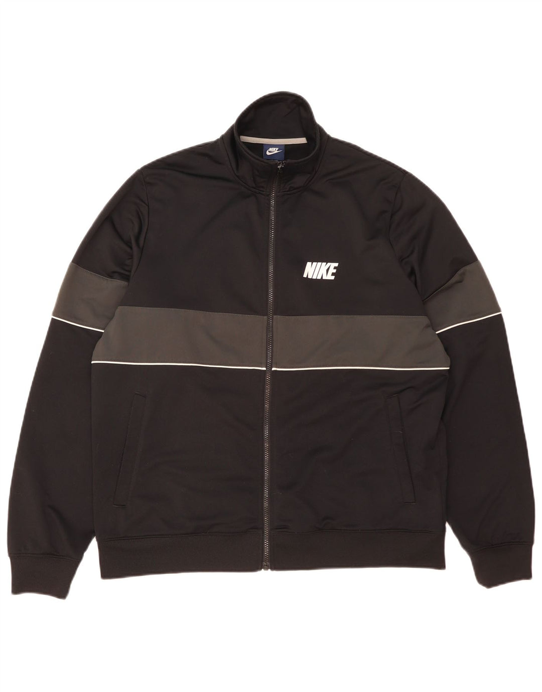 Giacca da tuta da uomo Nike XL in poliestere color block nero