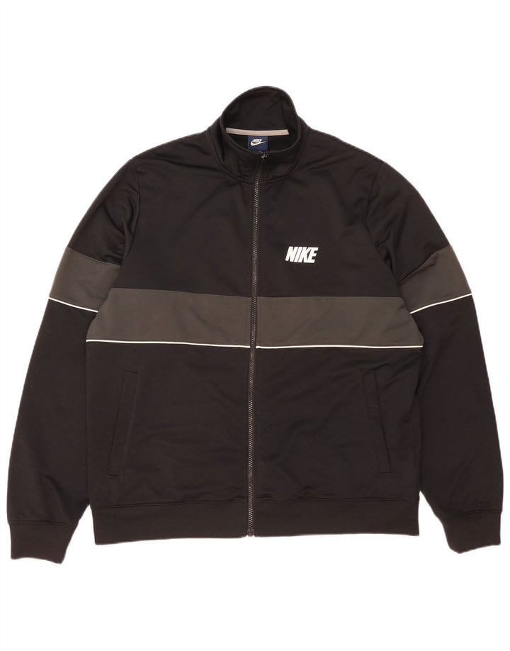 Giacca da tuta da uomo Nike XL in poliestere color block nero