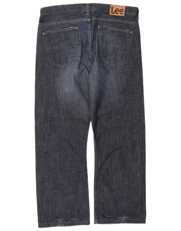 Jeans dritti Dillon da uomo LEE W36 L30 in cotone blu navy