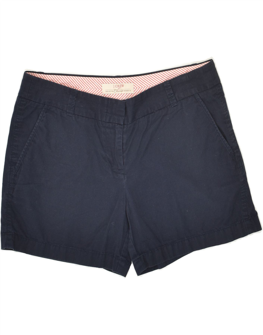 J. CREW Womens Broken In Chino Shorts US 6 Medium W30 Navy Blue Cotton Vintage J. Crew and Second-Hand J. Crew from Messina Hembry 