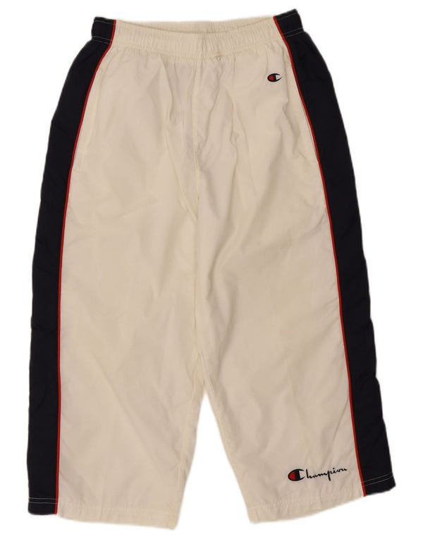 Pantaloni da tuta Capri da uomo Champion Small nylon color block bianco
