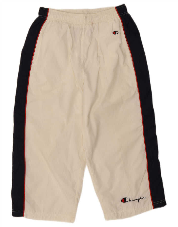 Pantaloni da tuta Capri da uomo Champion Small nylon color block bianco