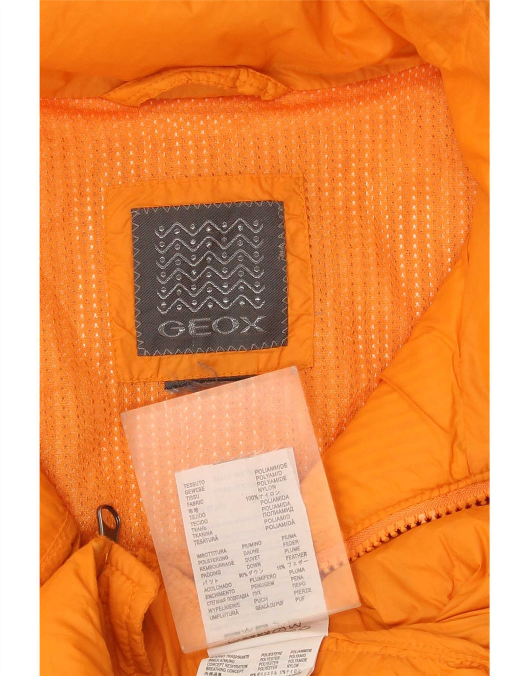 Gilet imbottito da donna Geox UK 18 XL arancione in poliammide