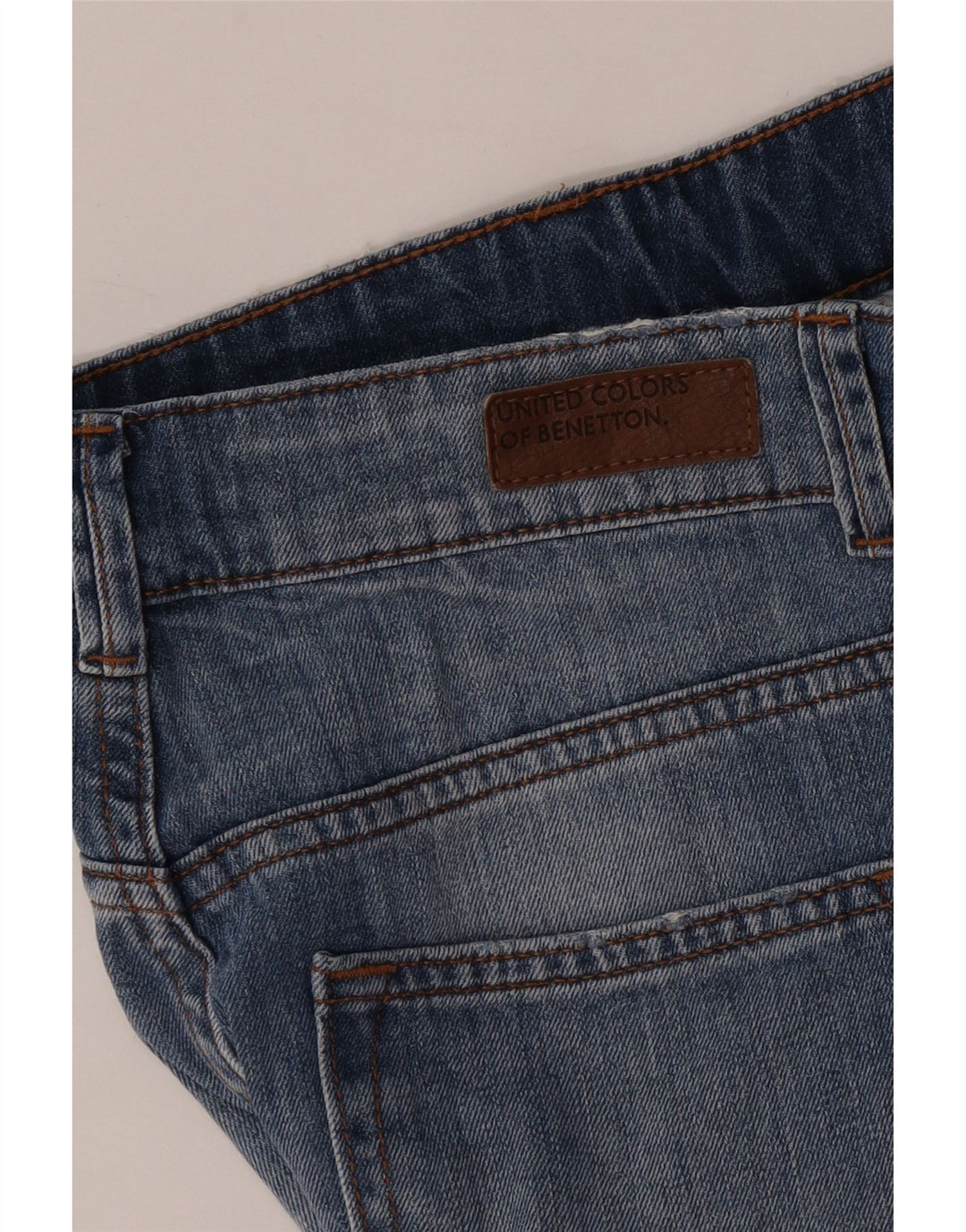 Pantaloncini di jeans da donna Benetton W30 blu medio