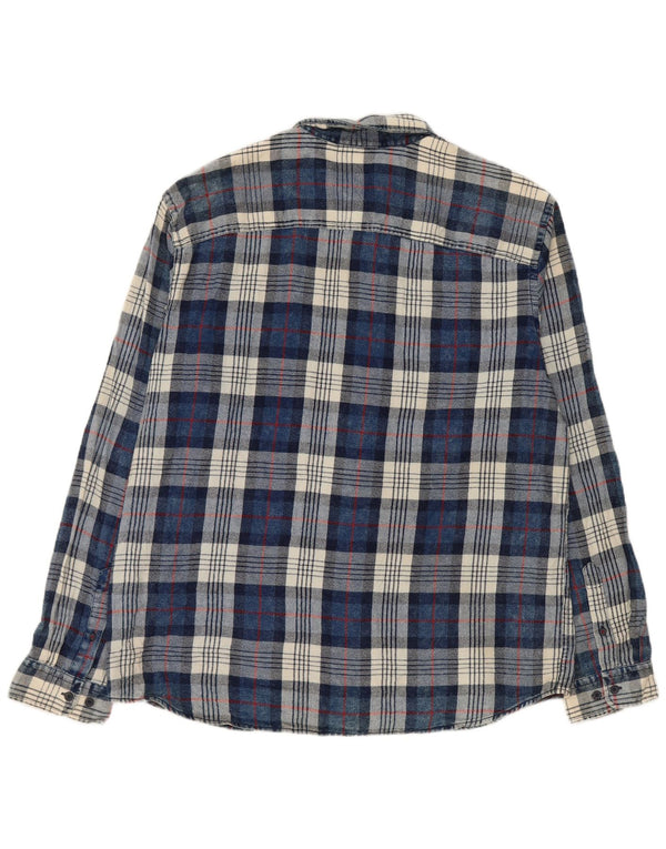 JACK & JONES Camicia in flanella da uomo 2XL Cotone a quadri blu