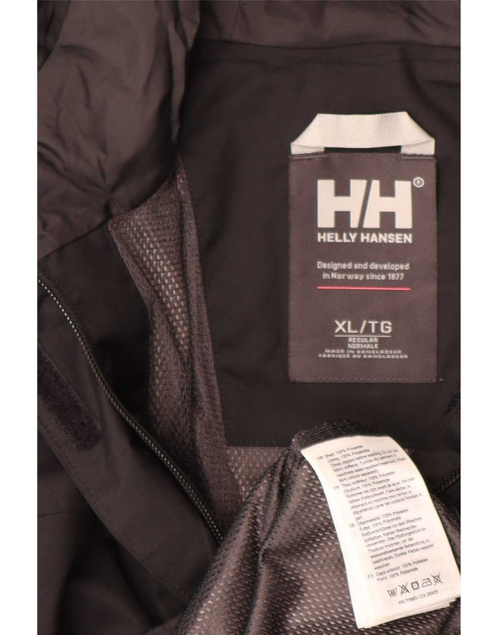 Giacca antipioggia con cappuccio da donna Helly Hansen UK 18 XL poliestere nero
