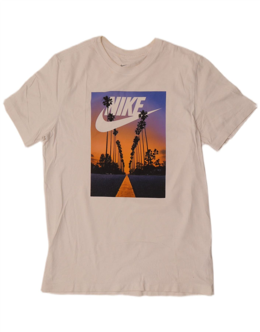 T-shirt grafica da uomo Nike Top in cotone bianco medio