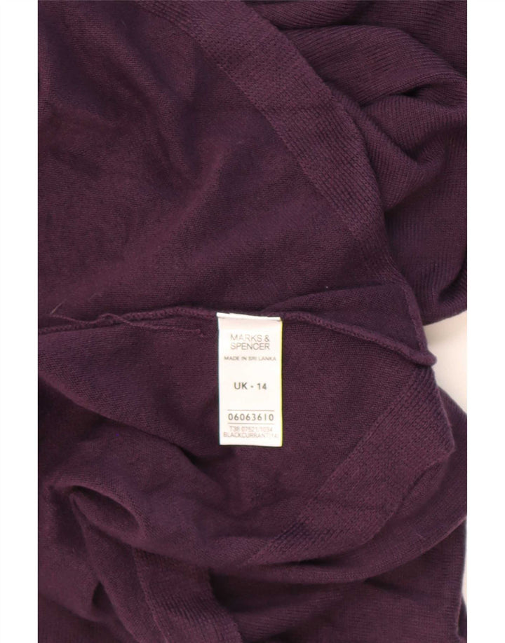 Top tunica da donna Marks & Spencer UK 14 grande acrilico marrone