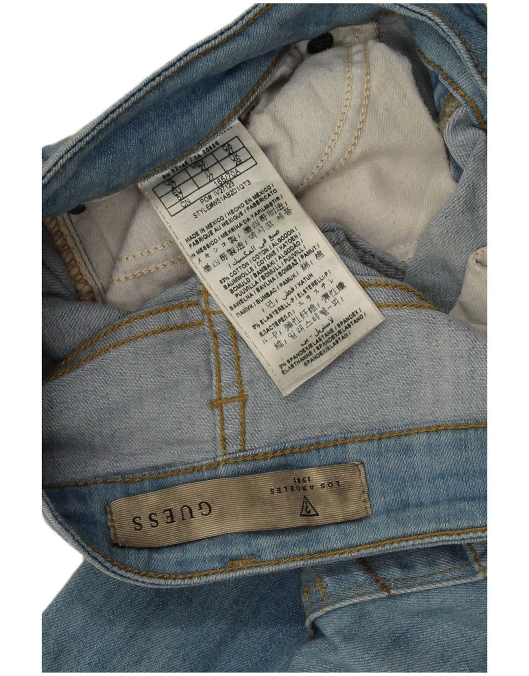 Jeans skinny bassi da donna Guess W29 L31 cotone blu