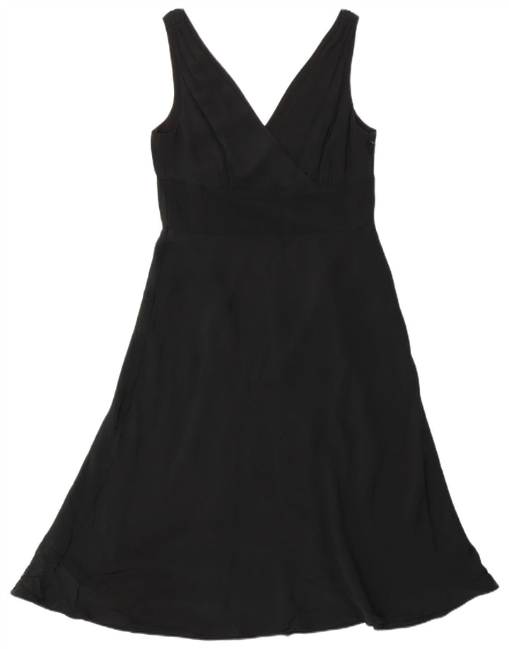 Abito a trapezio senza maniche da donna J. Crew US 10 grande seta nera