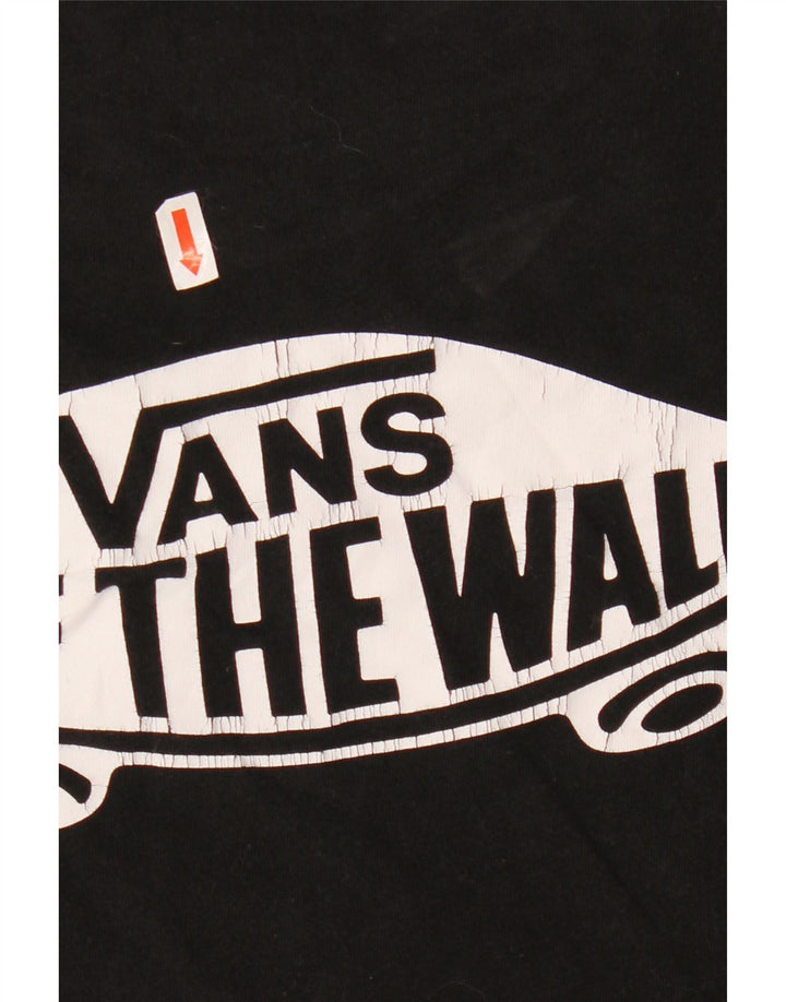 T-shirt grafica personalizzata da uomo VANS Top in cotone nero medio