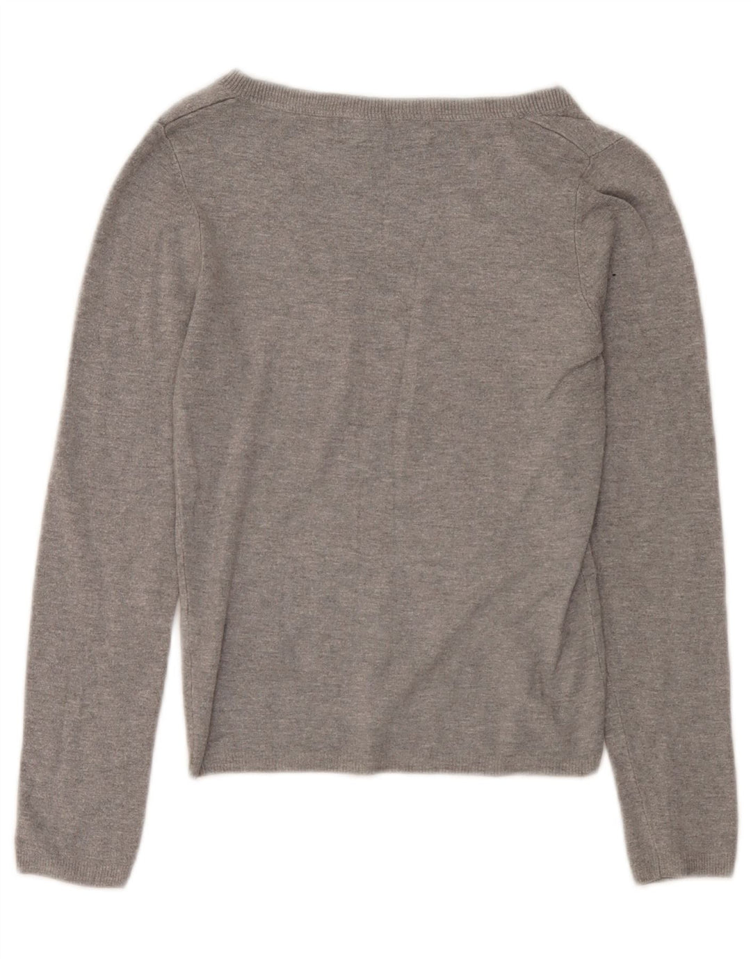 Maglione corto con scollo a V da donna Zara UK 8 piccolo grigio