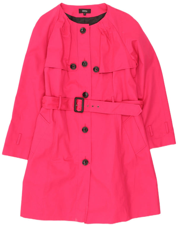 Trench da donna Marks & Spencer UK 18 XL cotone rosa