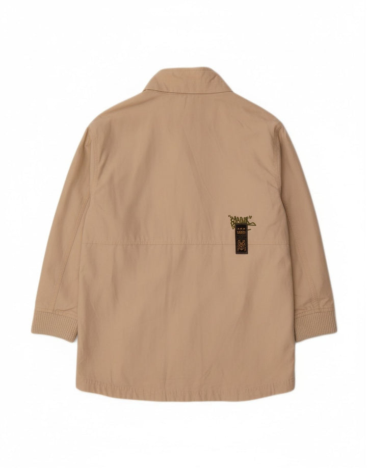NIKE Boys Swoosh Graphic Windbreaker Jacket 10-11 Years Medium Beige