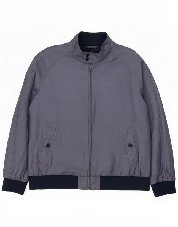 Giubbotto bomber da uomo Marks & Spencer UK 46 3XL Cotone color block blu