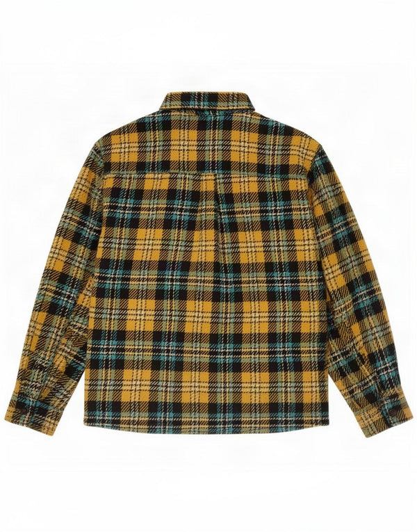 Camicia Zara da uomo in flanella XL in cotone a quadri gialli