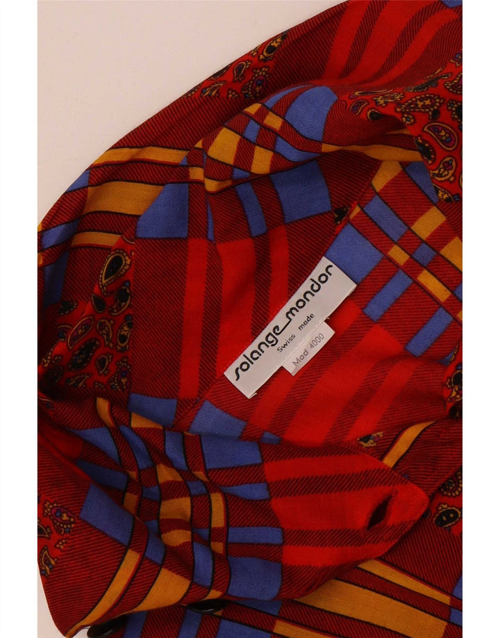 Camicetta da donna Solange Mondor UK 16 Grande patchwork rosso