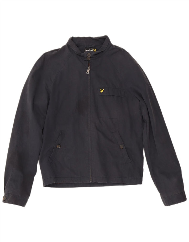Giubbotto bomber da uomo Lyle & Scott UK 38 cotone blu navy medio
