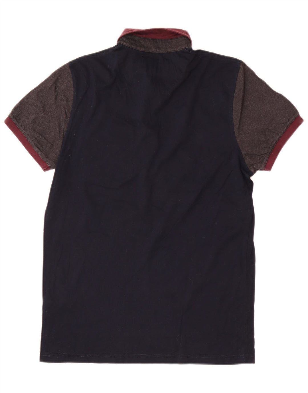 Polo da uomo Ted Baker taglia 2 piccola in cotone color block blu navy