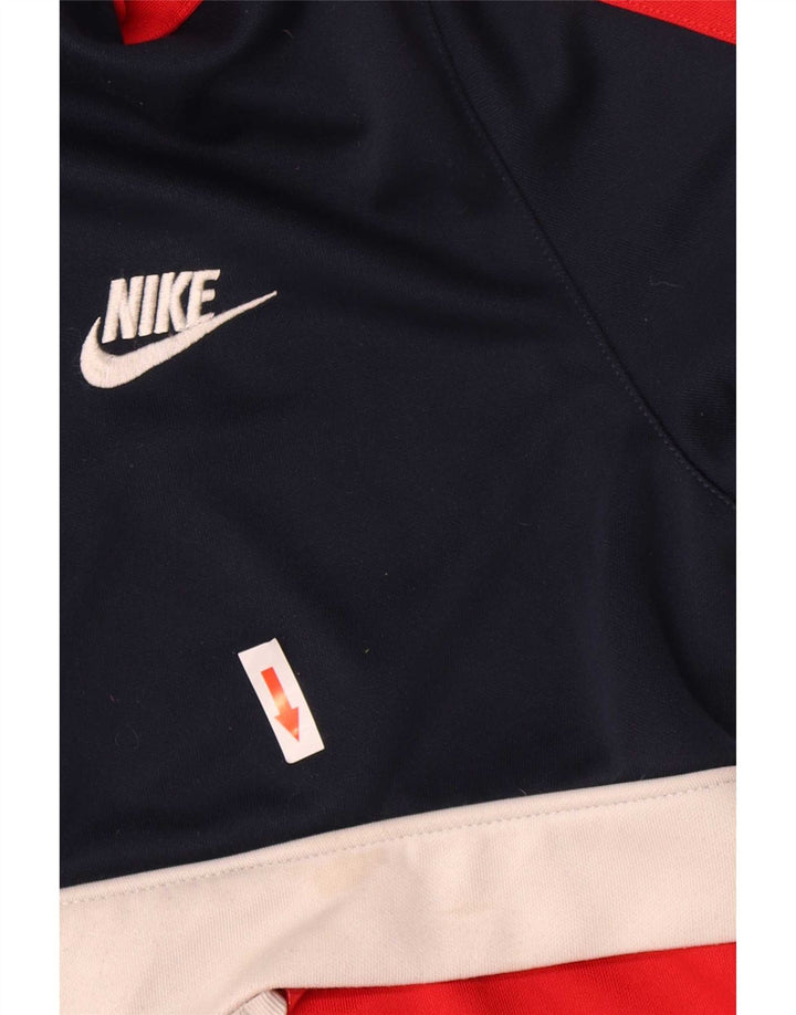 Felpa Nike da ragazzo con zip e collo, 10-11 anni, colore rosso medio