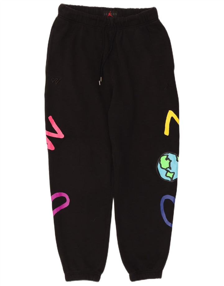 Pantaloni da tuta con grafica Jordan da uomo, pantaloni da jogging, cotone nero medio