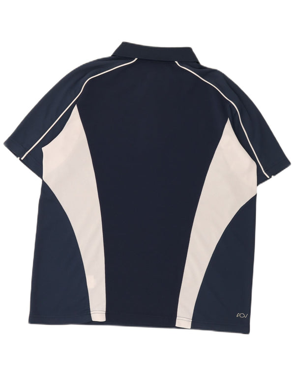 Polo da uomo Ellesse color block medio blu navy