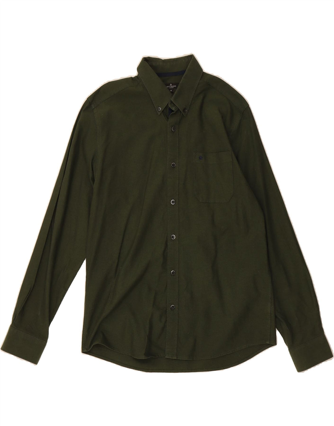 JEFF BANKS Mens Shirt Medium Khaki Cotton Vintage Jeff Banks and Second-Hand Jeff Banks from Messina Hembry 