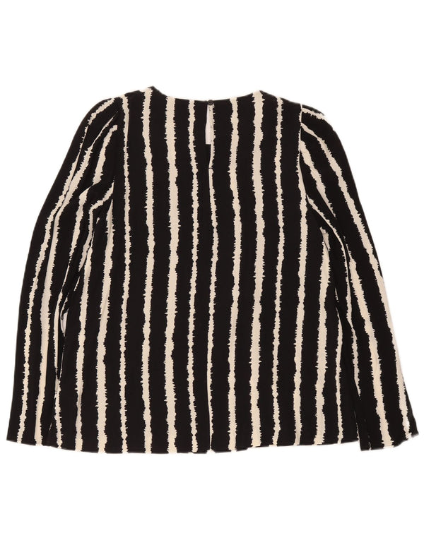Camicetta a maniche lunghe da donna Marks & Spencer UK 10 piccola a righe nere