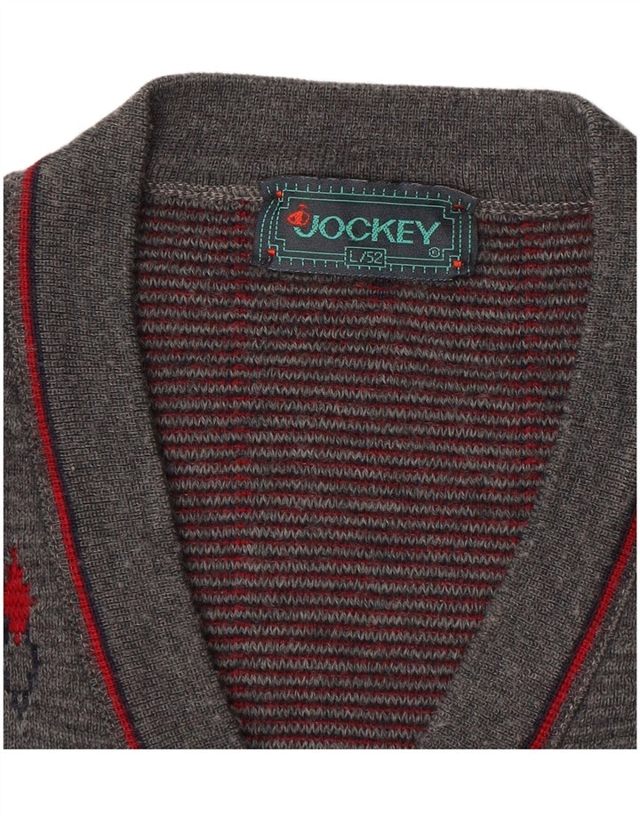 Canotta da uomo Jockey IT 52 grande a righe grigie