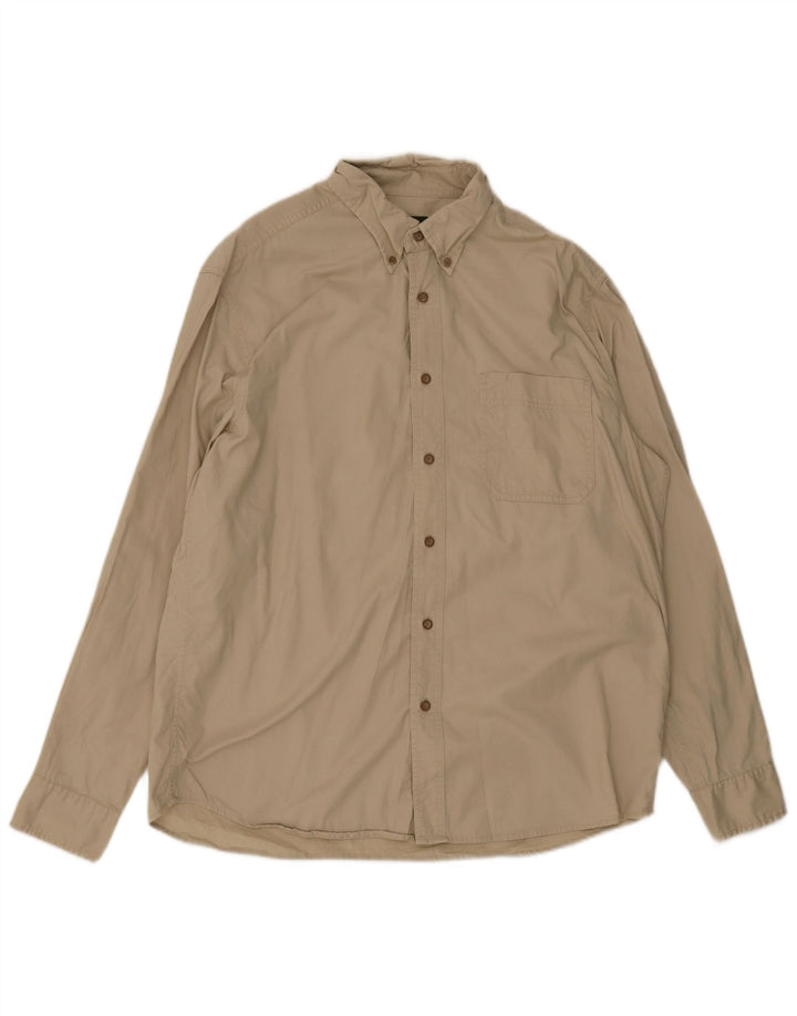 Camicia da uomo Eddie Bauer grande in cotone beige