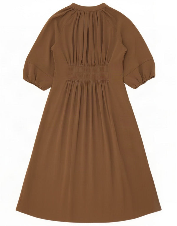 French Connection Womens 3/4 Sleeve Maxi Dress UK 6 XS Khaki Polyester