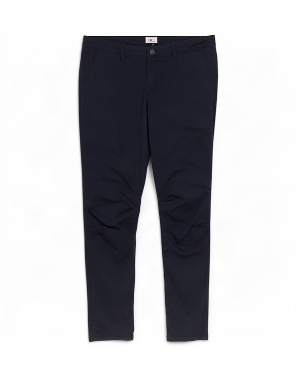 Pantaloni chino dritti da uomo Jack & Jones W36 L34 cotone blu navy