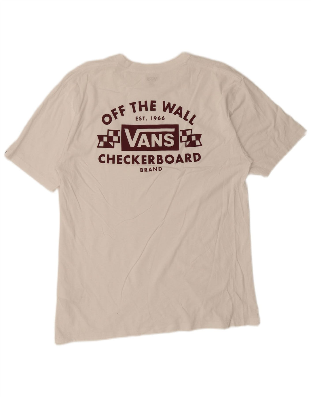 T-shirt grafica da uomo Vans grande in cotone bianco