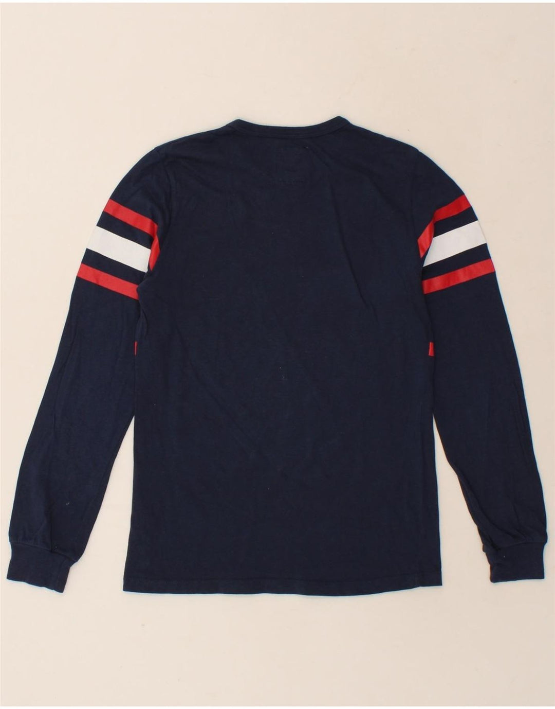 LEVI'S Boys Graphic Top Long Sleeve 13-14 Years Navy Blue Striped Cotton Vintage Levi's and Second-Hand Levi's from Messina Hembry 