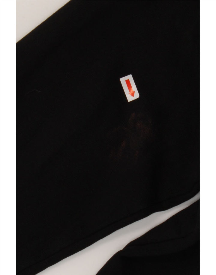 Felpa grafica da donna FILA maglione UK 16 grande cotone nero