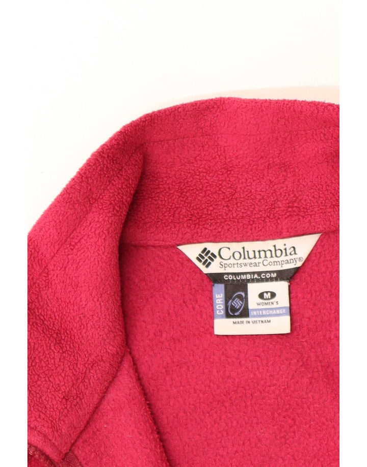 Giacca in pile fodera da donna Columbia UK 14 poliestere rosso medio