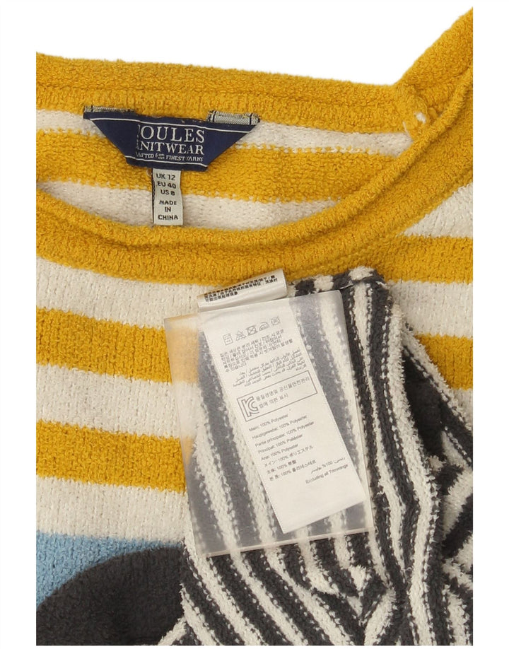 Joules Maglione da donna con scollo a barca Maglione UK 12 Medio a righe multicolore