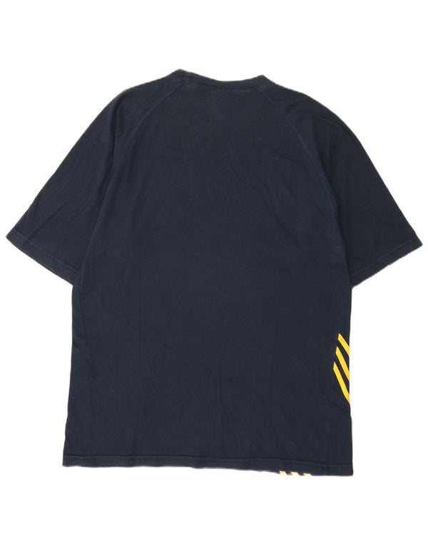 T-shirt da uomo Adidas Top UK 42/44 grande cotone blu navy