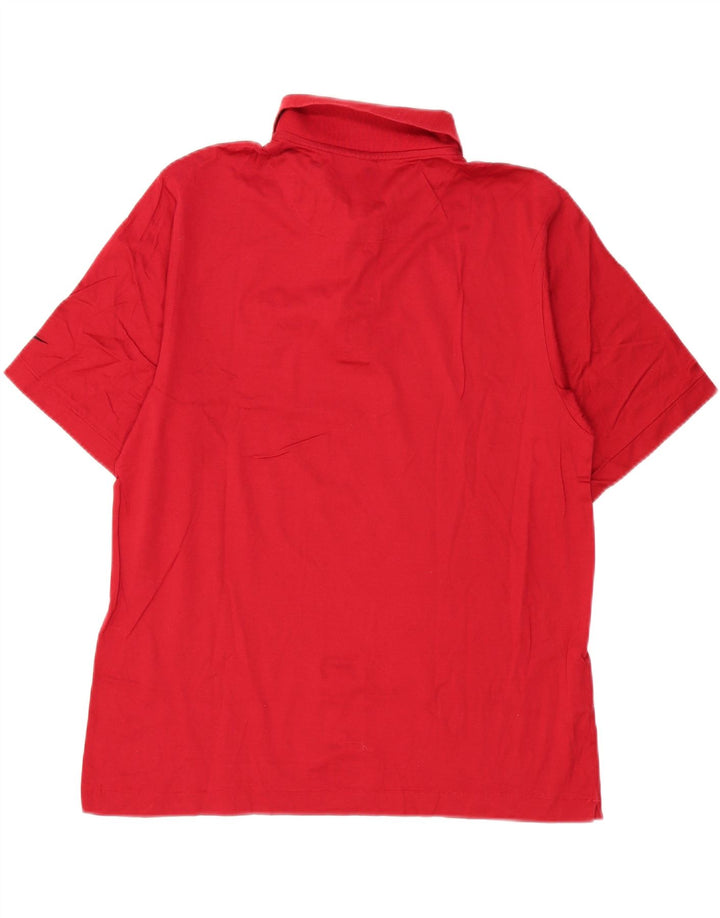 Polo Nike Uomo UK 39/41 Cotone Rosso Medio