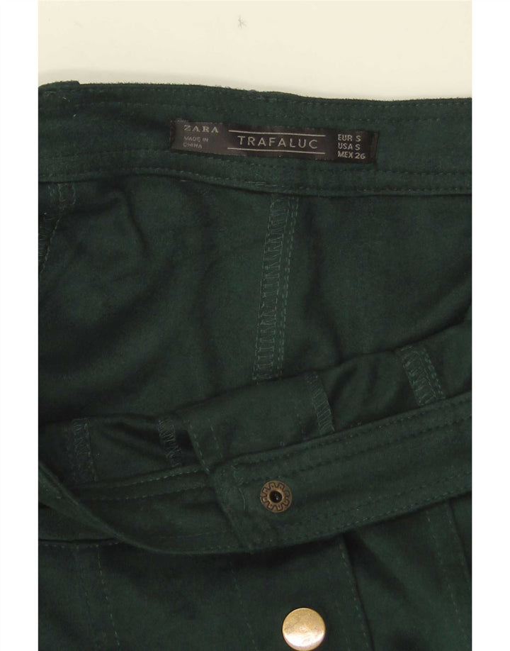 Minigonna Zara Trafaluc da donna piccola W26 verde