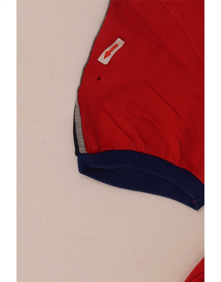T-shirt grafica da uomo Superdry Top grande in cotone color block rosso