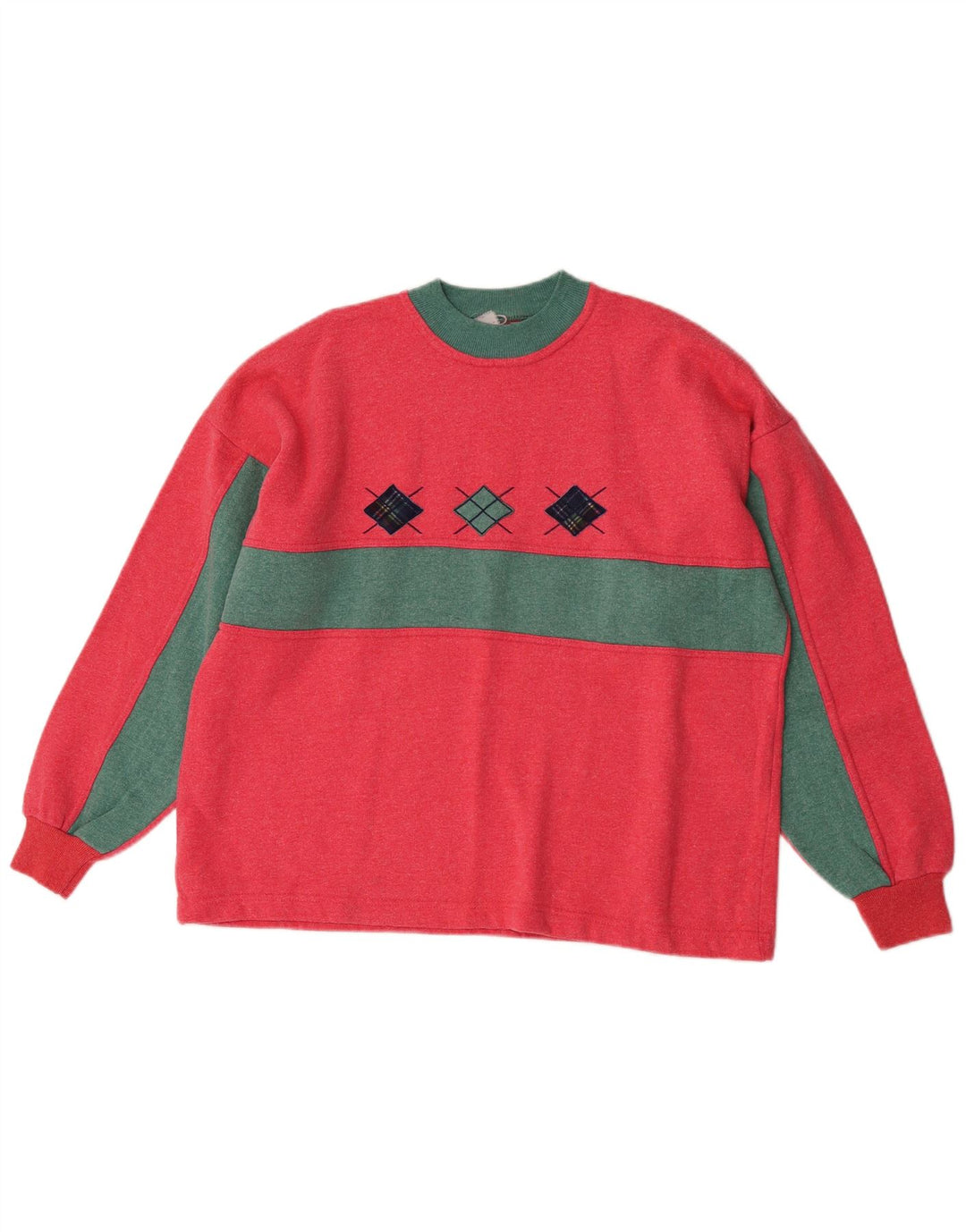 Tuta intera da donna vintage UK 10 Small Pink Colourblock