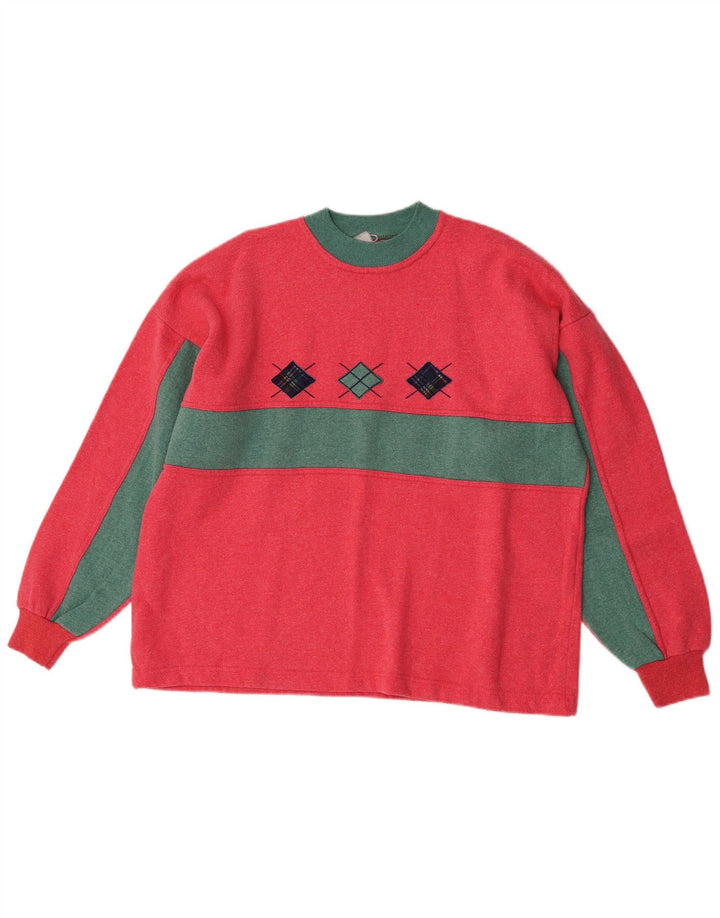 Tuta intera da donna vintage UK 10 Small Pink Colourblock