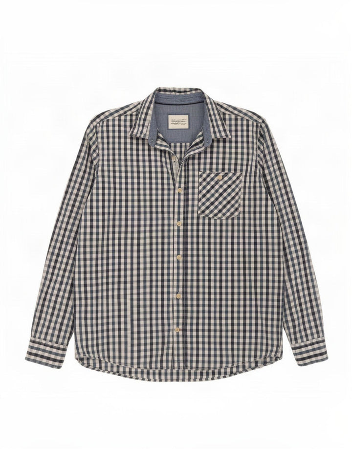 Camicia da uomo Fat Face XL in cotone a quadretti verde