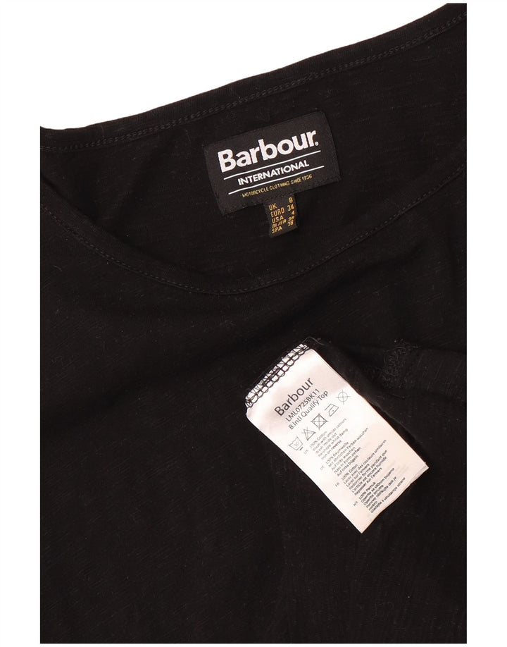 T-shirt da donna Barbour Top UK 8 piccola in cotone nero