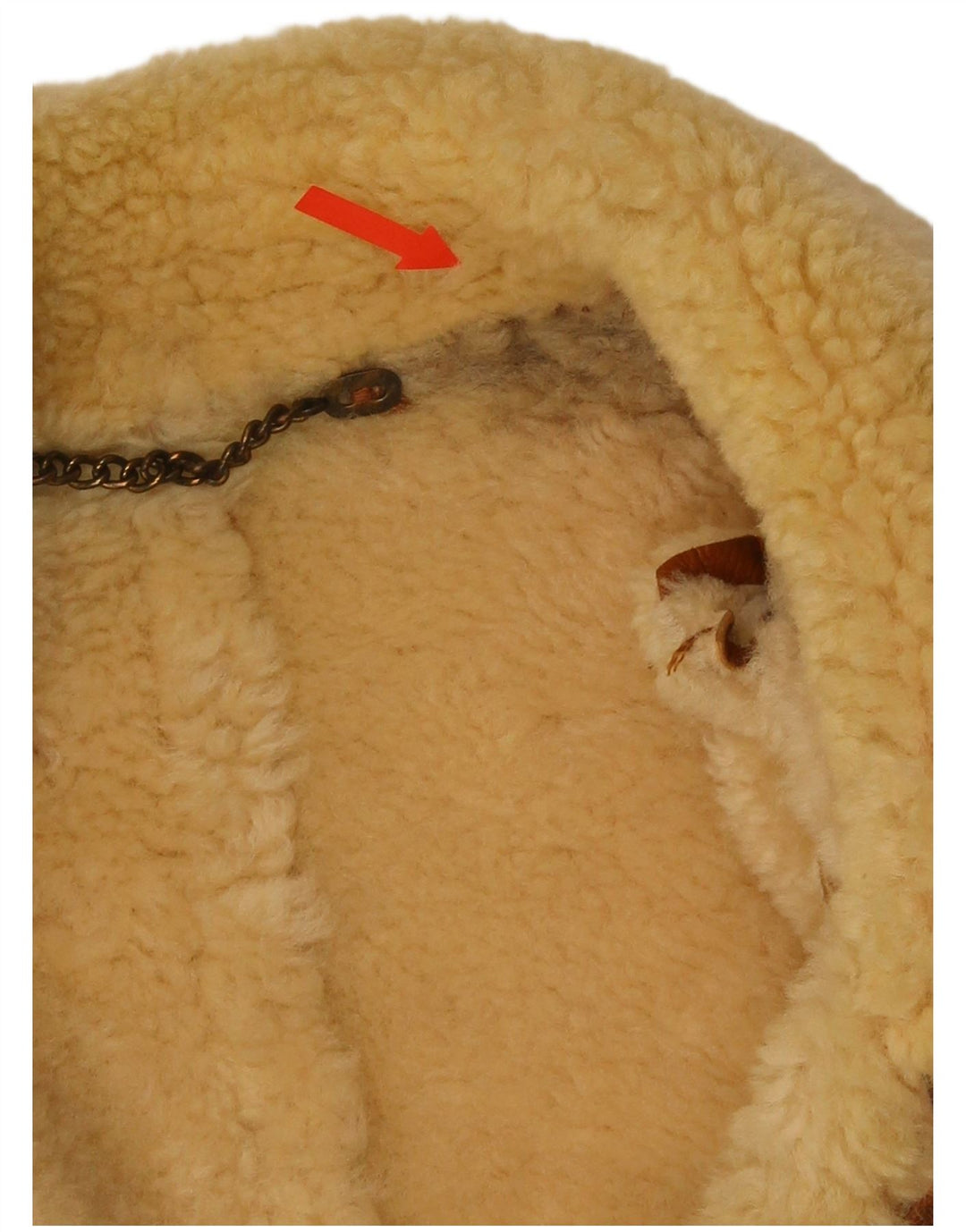 Giacca in shearling vintage da uomo UK 42 XL Marrone