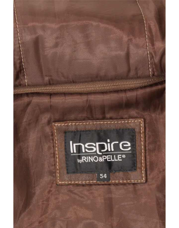 Giacca in Pelle Uomo Rino & Pelle IT 54 2XL Pelle Marrone