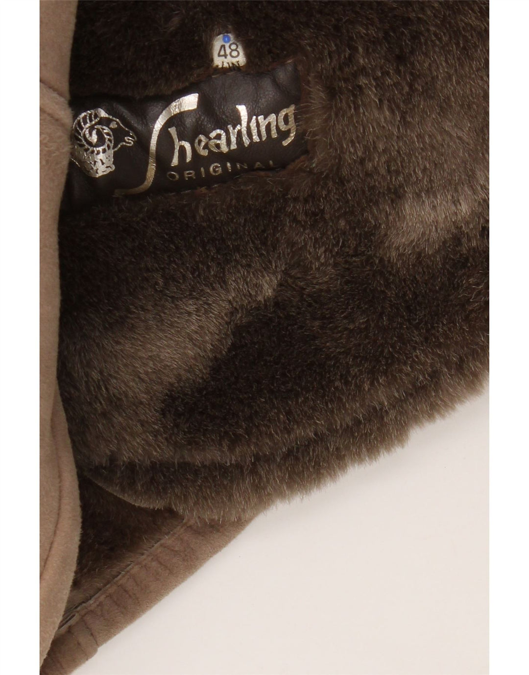 Cappotto in shearling vintage da donna IT 48 XL Shearling marrone